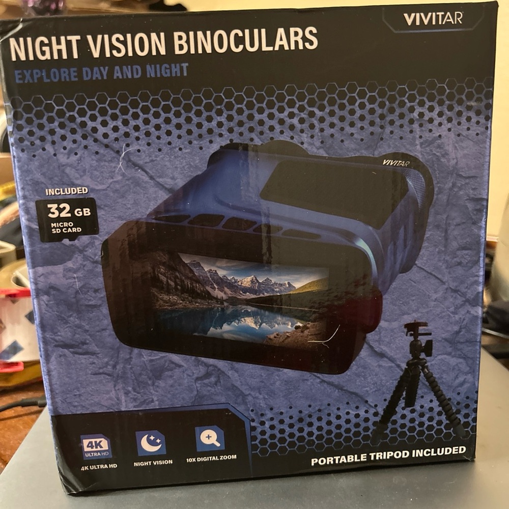 Vivitar Night Vision Binoculars with Tripod - Blue